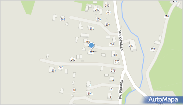 Pruchnik, Markiewicza Bronisława, bł. ks., 267, mapa Pruchnik
