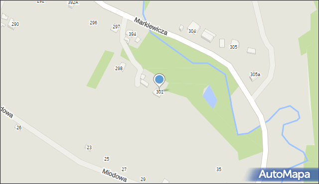 Pruchnik, Markiewicza Bronisława, bł. ks., 301, mapa Pruchnik