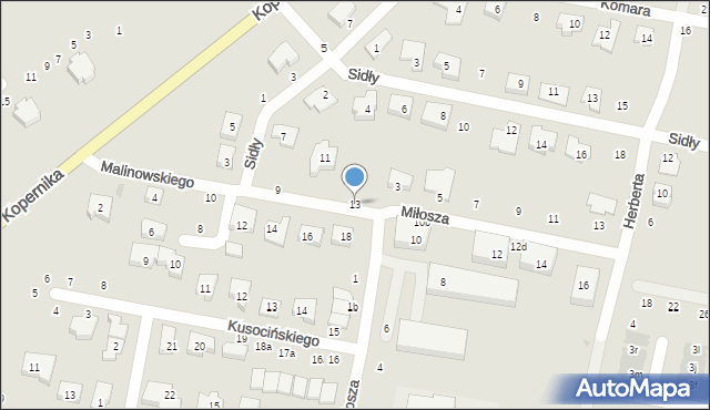 Pruszcz Gdański, Malinowskiego Bronisława, 13, mapa Pruszcz Gdański