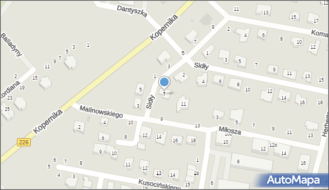 Pruszcz Gdański, Malinowskiego Bronisława, 7, mapa Pruszcz Gdański