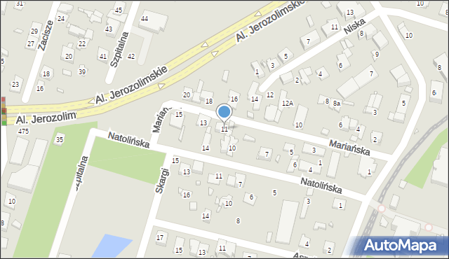 Pruszków, Mariańska, 11, mapa Pruszków