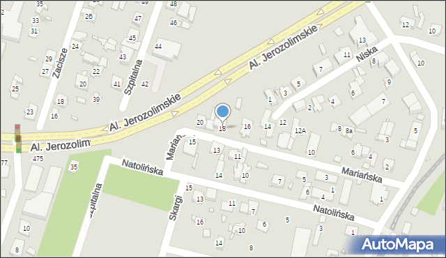 Pruszków, Mariańska, 18, mapa Pruszków