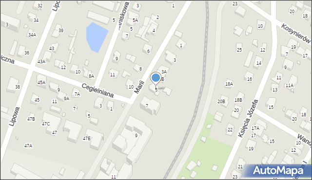 Pruszków, Marii, 5, mapa Pruszków