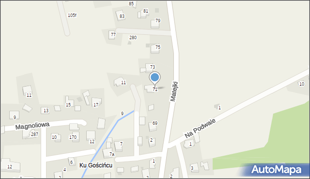 Przeginia Narodowa, Matejki Jana, 71, mapa Przeginia Narodowa