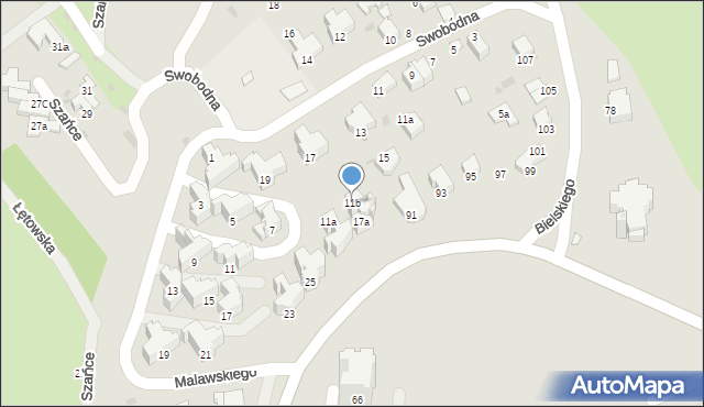 Przemyśl, Malawskiego Artura, 11b, mapa Przemyśla