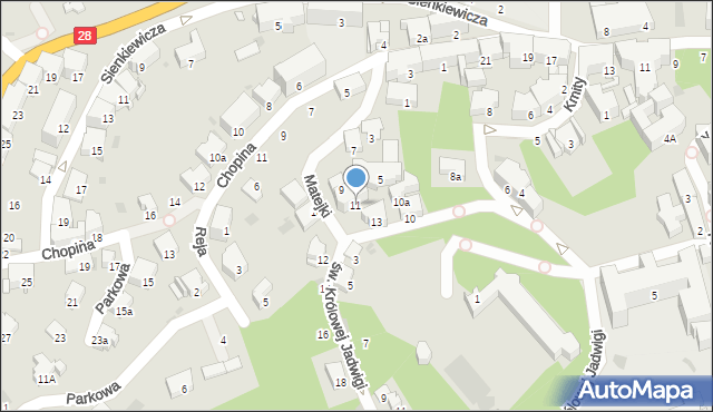 Przemyśl, Matejki Jana, 11, mapa Przemyśla