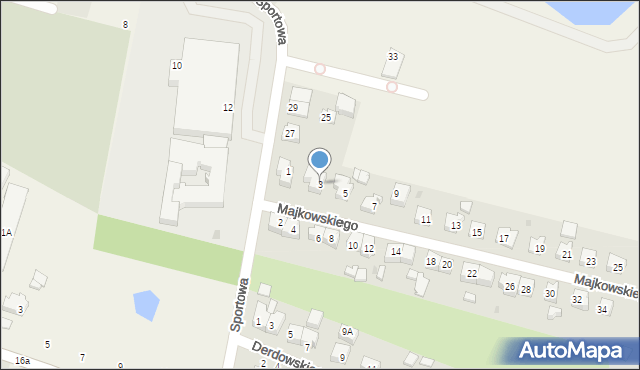 Przodkowo, Majkowskiego Aleksandra, 3, mapa Przodkowo