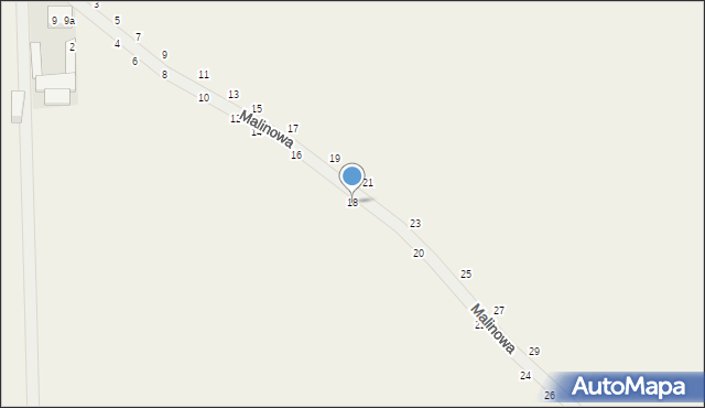 Psucin, Malinowa, 18, mapa Psucin