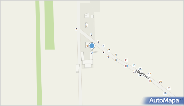 Psucin, Malinowa, 2, mapa Psucin