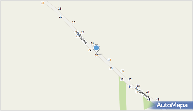 Psucin, Malinowa, 26, mapa Psucin