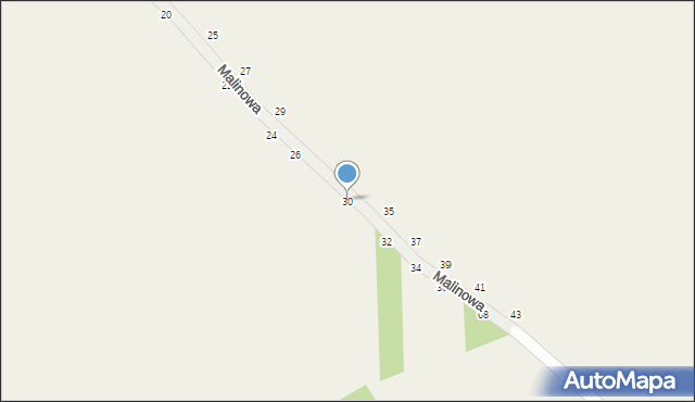 Psucin, Malinowa, 30, mapa Psucin