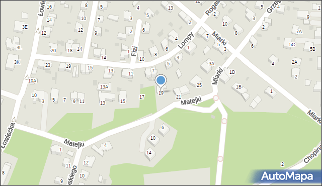 Pszczyna, Matejki Jana, 19, mapa Pszczyny