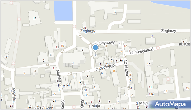 Puck, Marynarska, 2, mapa Puck