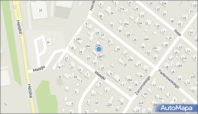 Puck, Matejki Jana, 12A, mapa Puck