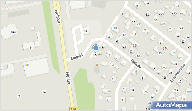 Puck, Matejki Jana, 7a, mapa Puck