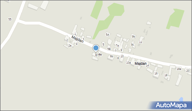 Puławy, Majdan, 6, mapa Puław