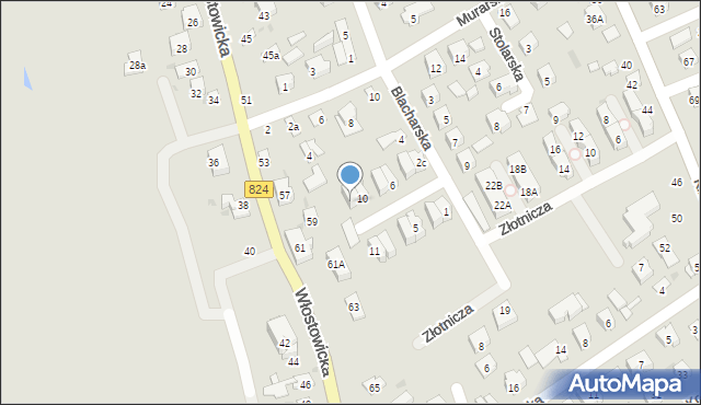 Puławy, Malarska, 12, mapa Puław