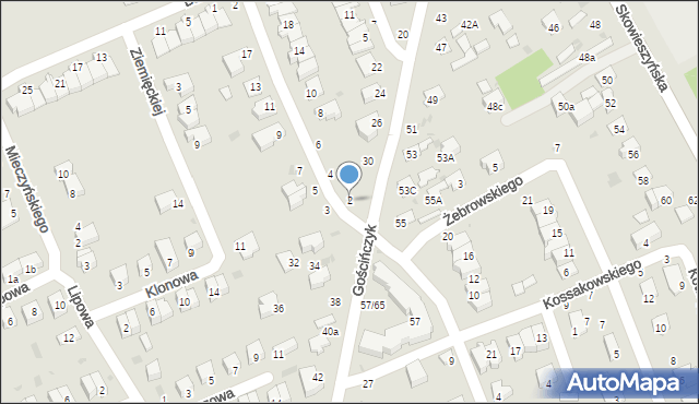 Puławy, Malarskiego Henryka, 2, mapa Puław