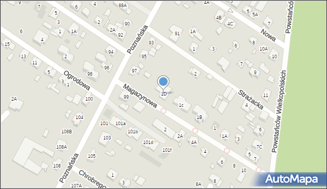 Puszczykowo, Magazynowa, 1D, mapa Puszczykowo
