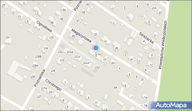 Puszczykowo, Magazynowa, 2, mapa Puszczykowo