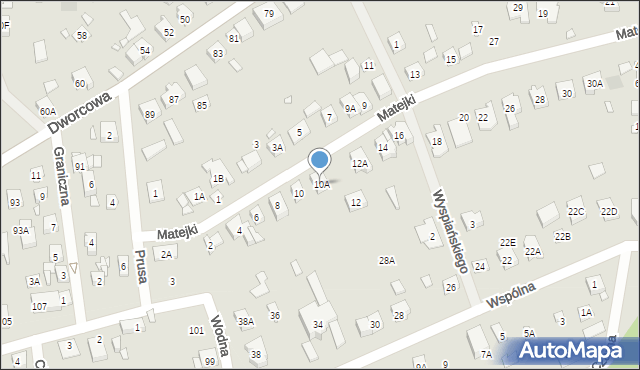 Puszczykowo, Matejki Jana, 10A, mapa Puszczykowo