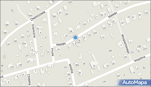 Puszczykowo, Matejki Jana, 4, mapa Puszczykowo