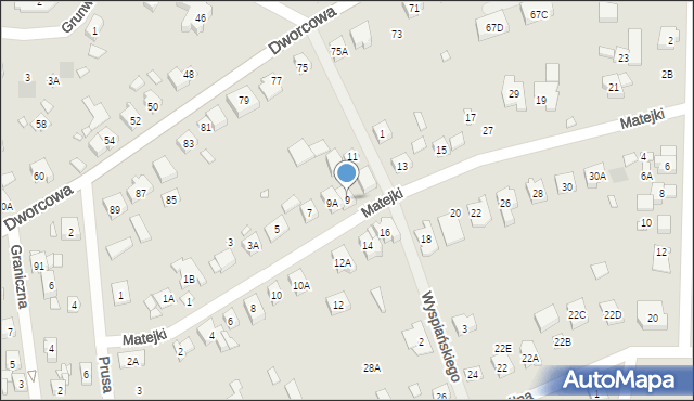 Puszczykowo, Matejki Jana, 9, mapa Puszczykowo