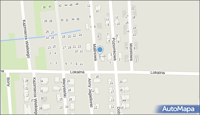 Pyskowice, Malinowa, 2, mapa Pyskowice