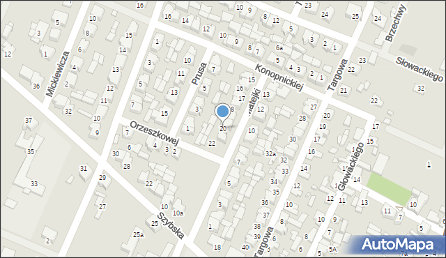 Pyzdry, Matejki Jana, 20, mapa Pyzdry