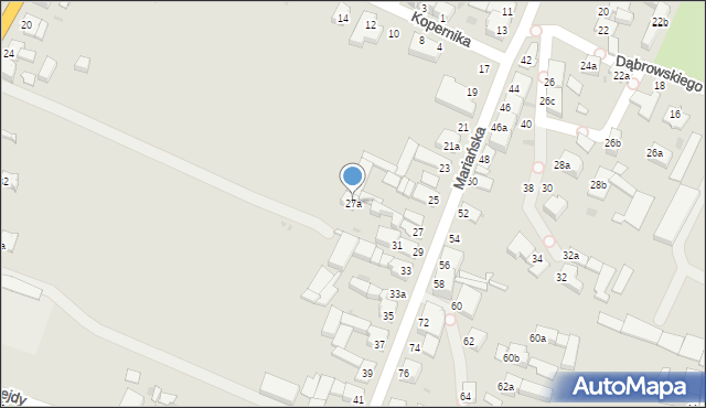 Racibórz, Mariańska, 27a, mapa Racibórz