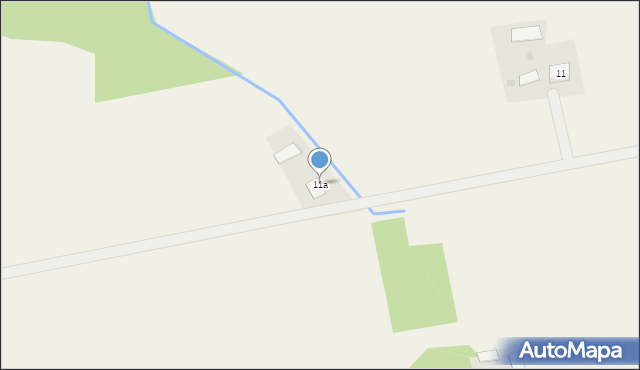 Radgoszcz, Mały Dwór, 11a, mapa Radgoszcz