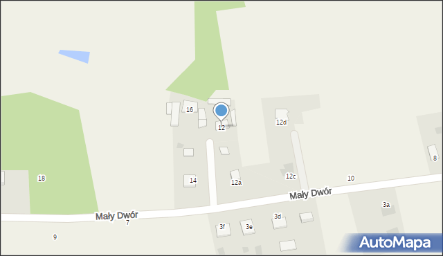 Radgoszcz, Mały Dwór, 12, mapa Radgoszcz