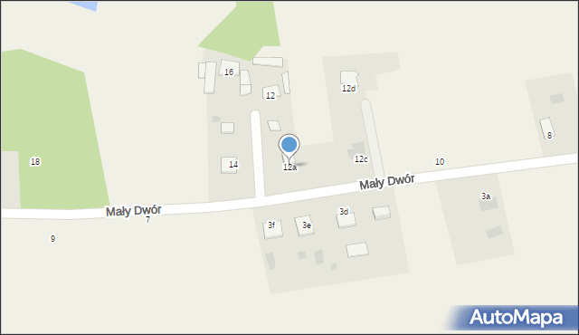 Radgoszcz, Mały Dwór, 12a, mapa Radgoszcz
