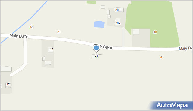 Radgoszcz, Mały Dwór, 13, mapa Radgoszcz