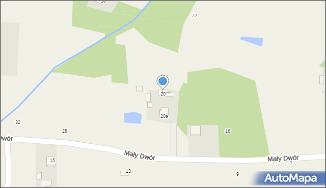 Radgoszcz, Mały Dwór, 20, mapa Radgoszcz