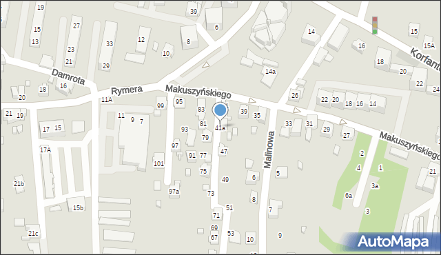 Radlin, Makuszyńskiego Kornela, 41a, mapa Radlin