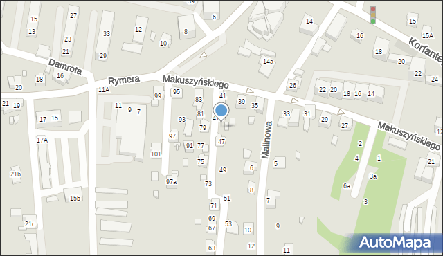 Radlin, Makuszyńskiego Kornela, 45, mapa Radlin