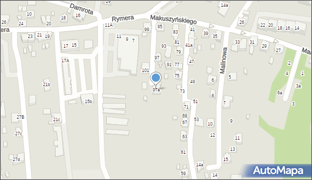 Radlin, Makuszyńskiego Kornela, 97a, mapa Radlin
