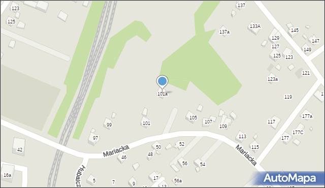 Radlin, Mariacka, 101a, mapa Radlin