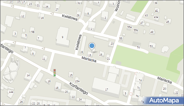 Radlin, Mariacka, 17, mapa Radlin