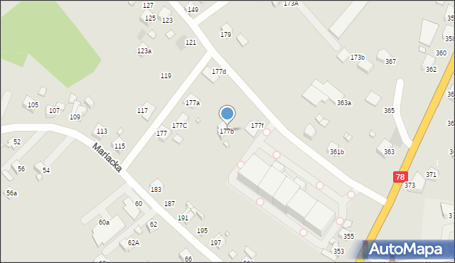 Radlin, Mariacka, 177b, mapa Radlin