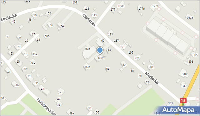 Radlin, Mariacka, 62A, mapa Radlin