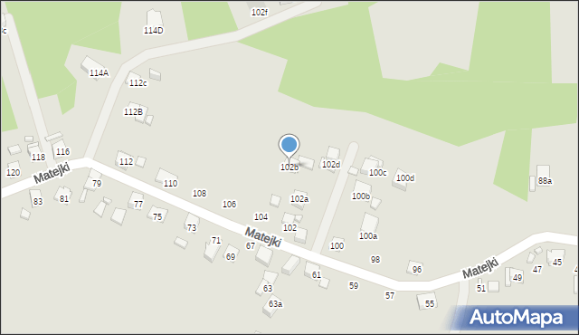 Radlin, Matejki Jana, 102b, mapa Radlin