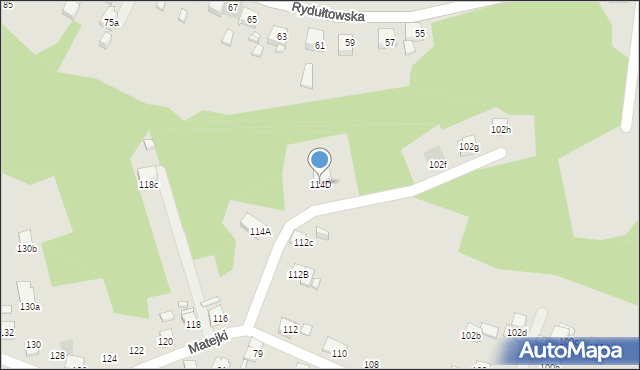 Radlin, Matejki Jana, 114D, mapa Radlin