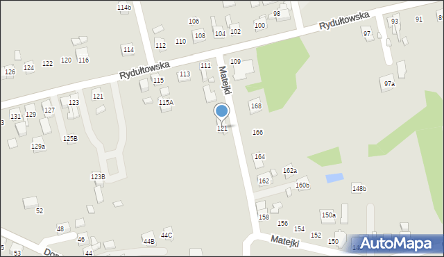 Radlin, Matejki Jana, 121, mapa Radlin