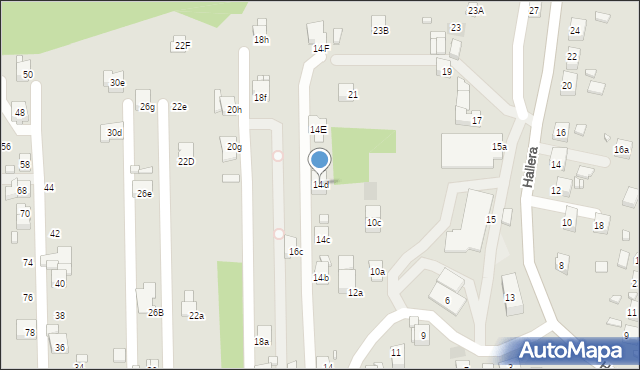 Radlin, Matejki Jana, 14d, mapa Radlin
