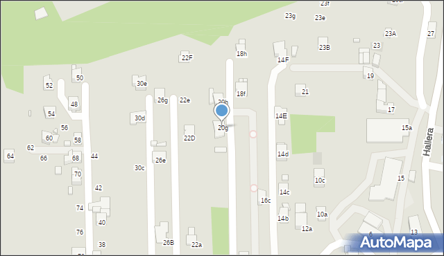 Radlin, Matejki Jana, 20g, mapa Radlin