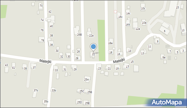 Radlin, Matejki Jana, 22, mapa Radlin