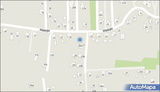 Radlin, Matejki Jana, 25A, mapa Radlin