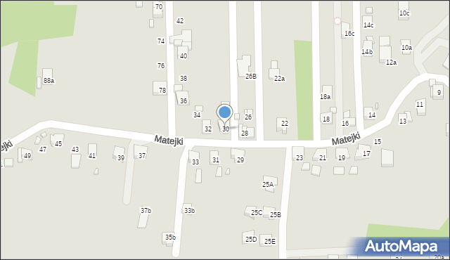 Radlin, Matejki Jana, 30, mapa Radlin